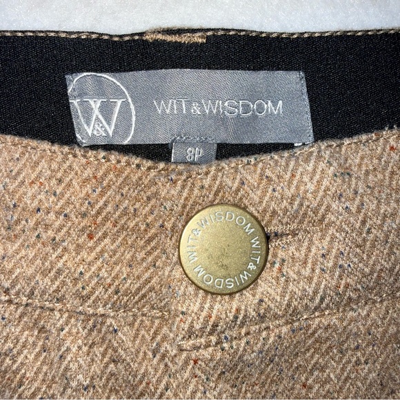 Wit & Wisdom Whitney Ab Solution Slimming Wide Leg Herringbone Pants - 8P - Picture 8 of 16